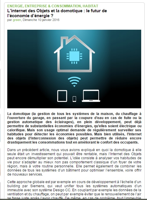 Objets connectés et domotique